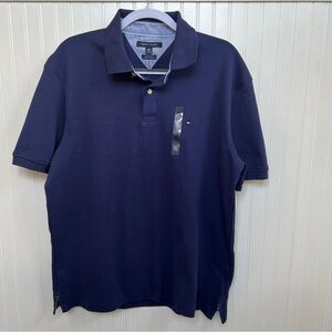 Tommy Hilfiger Solid Navy Blue Classic Short Sleeve Polo Men’s Size XL